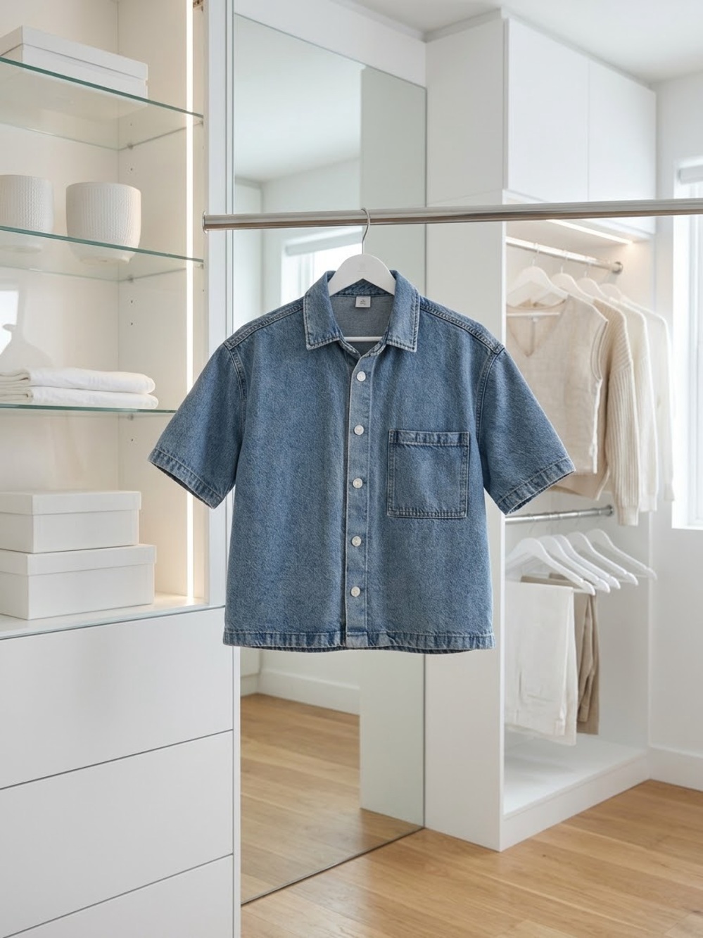 Women’s oversize Denim Shirt Jacket - Blue